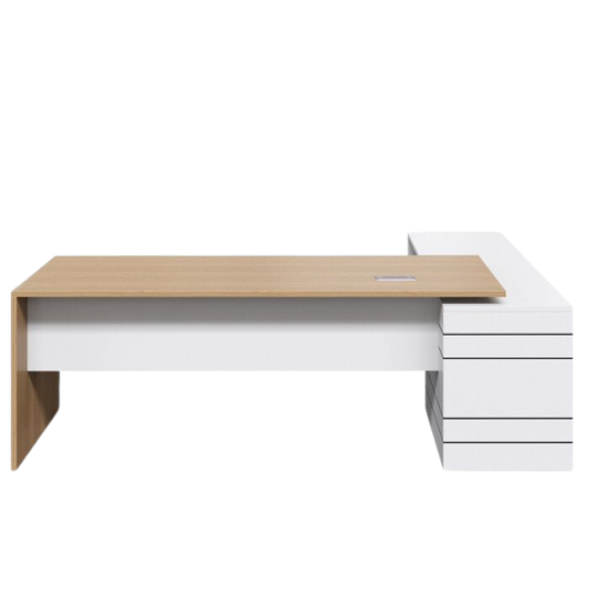 Geo Slab End Desk Flush at front