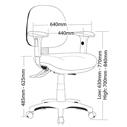 Harvey P350 Medium Back Chair