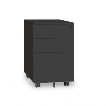 Lunar Metal Mobile Pedestal 2 drawers & One Filing Drawer