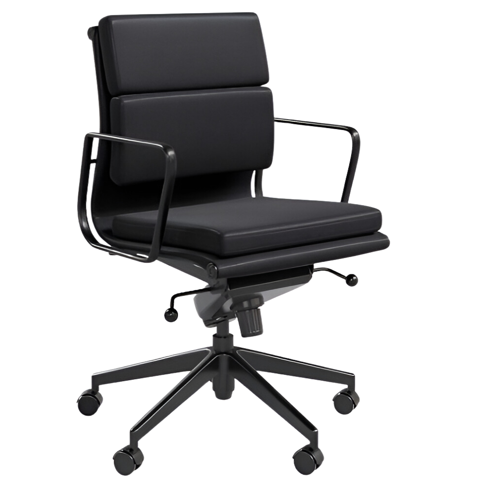 MILANO MID BACK CHAIR - CHROME / BLACK