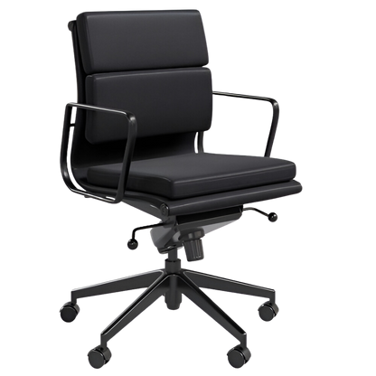 MILANO MID BACK CHAIR - CHROME / BLACK